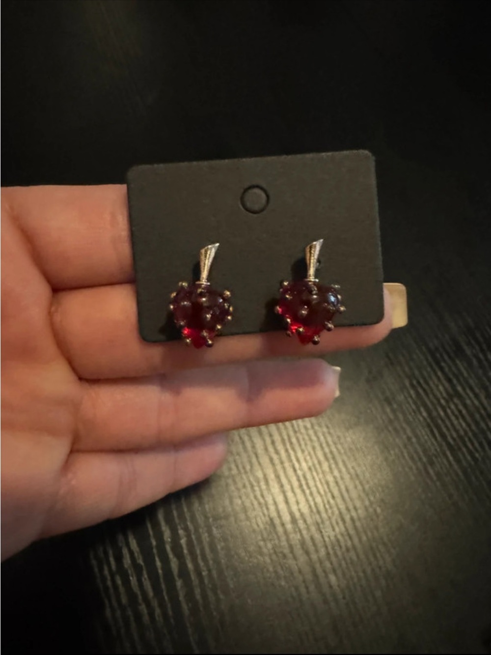 Red Bead Cluster Drop Earrings - Women Jewelry
